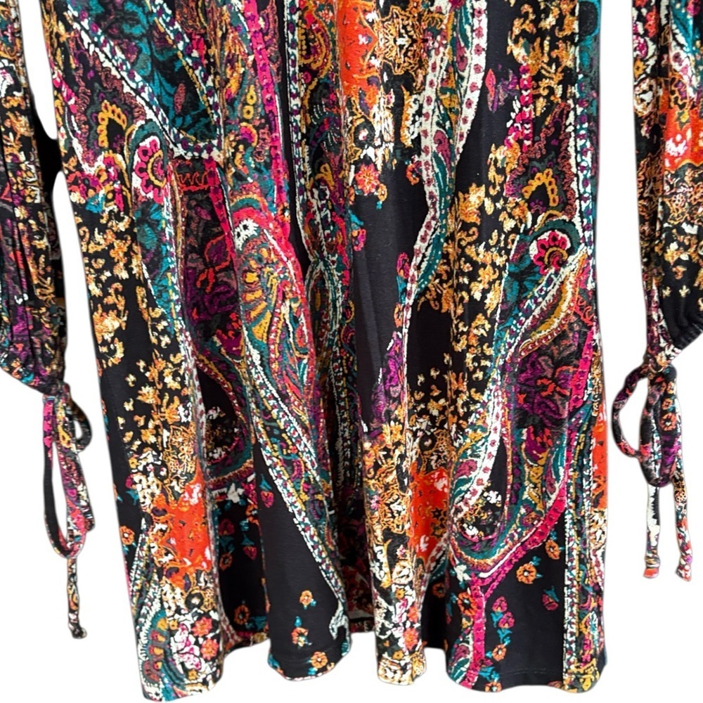 NWT Free People All Dolled Up Dress Black Floral Paisley Size Medium - Picture 7 of 12